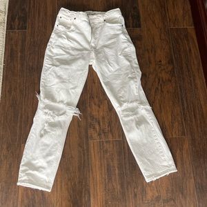 Abercrombie white denim